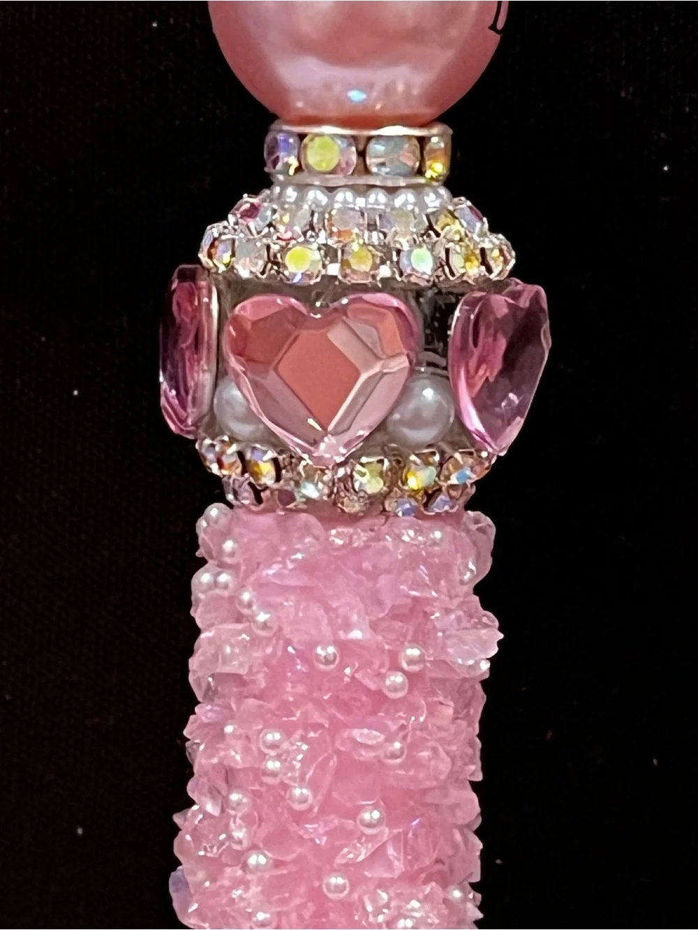 Designer inspired Pink and gold Butterfly focal fancy beaded Beaded pen!